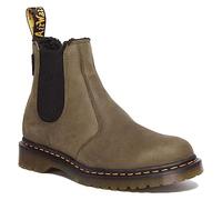 DR. MARTENS Chelsea Boot, Boots Hombre, DMS Olive Archive Pull Up & Black Borg Fleece, 43 EU
