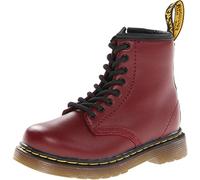Dr. Martens INFANTS Softy T CHERRY RED - Zapatos con cordones de cuero infantil, Cherry Red, 25