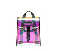 Dr. Martens Mochila de cuero Micro Box, Pu+Felix Rub Off iridiscente negro, Mini