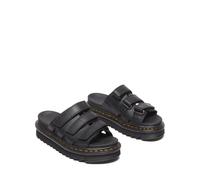 DR. MARTENS Mules de piel Athena Rain Slide. Color Antracita