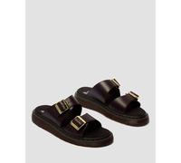 DR. MARTENS Mules Josef de piel Atlas. Color rojo burdeos oscuro