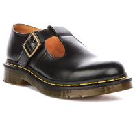 Dr Martens Polley Cuero Mary Jane sin Cordones Mujer Planos en Negro EU 36-42