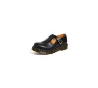 Dr. Martens POLLEY Mary Jane Flat para mujer, negro liso, talla 9