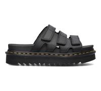DR. MARTENS Mules de piel Athena Rain Slide. Color Negro