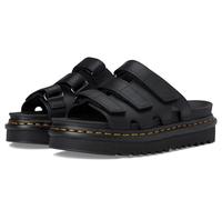 DR. MARTENS Mules de piel Athena Rain Slide. Color Negro