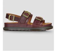 Dr. Martens Sandalias planas San Two Strap Sandal Cherry Red Arcadia in Burdeo 40