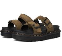 Dr. Martens Sandalias unisex Myles Black Brando, Verde -Oliva, 7 Women/6 Men