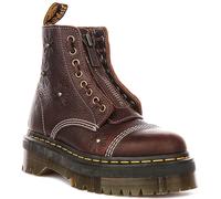 DR. MARTENS Botas Sinclair bordadas de piel Grizzly. Color Marrón