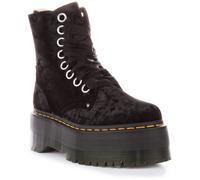 DR MARTENS Vegano Jadon Terciopelo Aplastado Plataforma Mujer Botas Negro GB 3 -