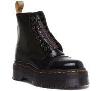 Dr Martens Vegano Sinclair 8 Ojo con Cremallera Lengua Plataforma en Negro Talla