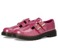 Dr. Martens Zapatos planos Mary Jane 8065 T para niña, Fucsia/plata/purpurina dorada, 10 Toddler