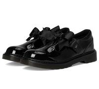 Dr. Martens Zapatos planos Mary Jane Polley II Bow Y (niño grande) para niña, Negro -, 5 Big Kid