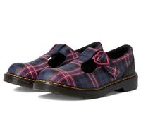 Dr. Martens Zapatos planos Mary Jane Polley II (niño grande) para niña, Negro/Multi, 6 Big Kid