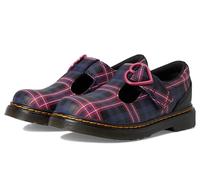 Dr. Martens Zapatos planos Mary Jane Polley II para niña, Negro/Multi, 2 Little Kid