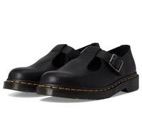 Dr. Martens Zapatos planos Polley Mary Jane para mujer, Negro Ambassador, 38 EU