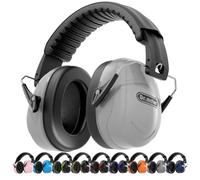 Dr.meter Cascos Antiruido Adultos 31dB, Cascos de Obra Protectores Auditivos Ajustables para Trabajo, Construcción, Tiro Deportivo y Estudio, Cascos Insonorizados Aislantes de Ruido Gris