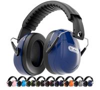 Dr.meter Cascos Antiruido Adultos 31dB, Cascos de Obra Protectores Auditivos Ajustables para Trabajo, Construcción, Tiro Deportivo y Estudio, Cascos Insonorizados Aislantes de Ruido Azul Marino