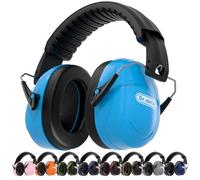Dr.meter Cascos Antiruido Adultos 31dB, Cascos de Obra Protectores Auditivos Ajustables para Trabajo, Construcción, Tiro Deportivo y Estudio, Cascos Insonorizados Aislantes de Ruido Azul