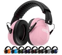 Dr.meter Cascos Antiruido Adultos 31dB, Cascos de Obra Protectores Auditivos Ajustables para Trabajo, Construcción, Tiro Deportivo y Estudio, Cascos Insonorizados Aislantes de Ruido Naranja