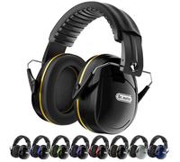 Dr.meter Protectores Auditivos Plegables para Adultos, Procase Casco Antiruido SNR 31dB Banda Ajustable para la Cabeza Plegables Defensores para Campo de Disparo Caza negro+amarillo