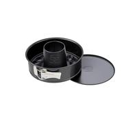 Dr. Oetker Acero con Revestimiento Molde bizcocho Desmontable 20cm Redondo con Doble Base Antiadherente Especial, 20x20x7cm, 1ud, Negro (2508)