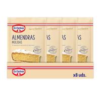 DR. OETKER - Almendras Molidas Pack 8 Uds x 125 g, Almendras Peladas y Molidas, Alta Valor Nutricional, Buen Sabor, para Cualquier Receta, Alternativa a Harina de Trigo