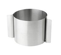 Dr. Oetker Anillo para postres y tartas, ayudante de cocina profesional, ayudante de cocina ajustable de 10 - 18 cm, accesorio para hornear para capas o rellenar tartas, utensilios de acero inoxidable