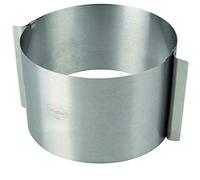 Dr. Oetker Aro para tartas profesional, ayudante de cocina extra alto, ajustable, de 16 a 30 cm, accesorio para hornear para capas o rellenar tartas, utensilios de acero inoxidable (color: plata)