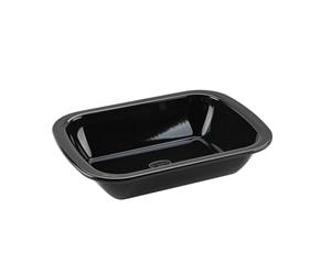 Dr. Oetker Back-Idee Creative - Fuente esmaltada para postres y horno (28,5 x 21 x 6,5 cm, resistente al calor hasta 400 °C, apta para inducción), color negro