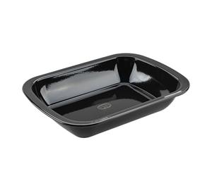 Dr. Oetker Back-Idee Kreativ - Fuente esmaltada para postres (34 x 24,5 x 6,5 cm, resistente al calor hasta 400 °C, resistente a cortes y arañazos, apto para lavavajillas), color negro