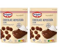 DR. OETKER - Chocolate con Leche para Repostería 150 g, Cobertura Especial para Bizcocho, Tartas o Cualquier Dulce, Intenso Sabor, Fácil de Usar (Paquete de 2)