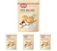 DR. OETKER Coco Rallado 100% Natural Sin Azúcar, Especial Como Ingrediente o Topping de Postres, Desayunos o Helados - Envase, Bolsa Doypack con Zip, 125g (Paquete de 4)