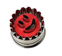 Dr Oetker Cortador Galletas Sonrisa acero inox, polipropileno, color inox. y rojo. 1 ud.