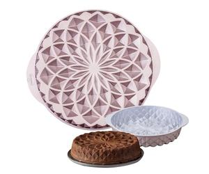Dr. Oetker Creative Molde redondo de mandala, diámetro de 26 x 55 cm, 2000 ml, de aluminio fundido, revestimiento antiadherente sin PFAS, en oro rosa, resistente al calor hasta +230 °C