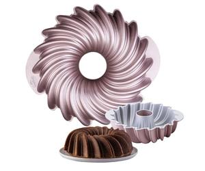 Dr. Oetker Creative Molde redondo Sun - Ø 24 x 8,5 cm, 2100 ml, molde de alta calidad para gugelhupf, antiadherente y libre de PFAS, oro rosa, resistente al calor hasta +230 °C