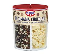 DR. OETKER - Decomagia Chocolate 78 g, Surtido de 4 Tipos de Topping para Confitería y Repostería, Textura Crujiente, Decoración Creativa para Tartas