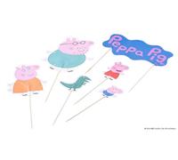 Dr. Oetker Decoración para tartas de papel Peppa Pig - Práctico juego de 12 unidades - Decoración para cumpleaños infantiles y ocasiones especiales - Perfecto para hornear con niños y fans de Peppa