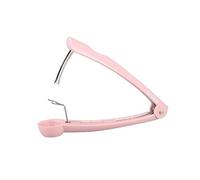 Dr. Oetker Deshuesador de Cerezas de 14 cm, deshuesador de Cerezas y pastelería en un Instante, Hoja de Metal, con Goma de sujeción para Ahorrar Espacio, Color Rosa, cantidad: 1 Unidad