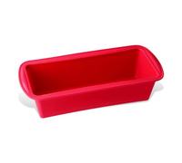 Dr. Oetker Flexxibel Love Molde Rectangular Horno para Repostería y Bizcocho Plumcake de Silicona Platinum Antiadherente y resistente 230ºC, Color Rojo, 24x10x6,5 cm