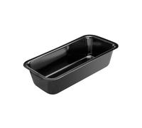 Dr. Oetker Molde bizcocho Rectangular 30cm esmaltado Antiadherente para plumcake o Brownie, Ca. 2250ml, 30x14,5x8cm, 1ud, Acero Especial de cuidada calidad, Negro, 30 cm, 1233