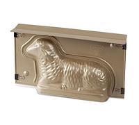 Dr. Oetker Molde de cordero para Pascua - 900 ml de volumen de relleno - Molde 3D para tartas en oro con revestimiento antiadherente y cordero de Pascua como motivo para hornear, deliciosa decoración