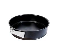 Dr. Oetker Molde de Repostería con Fondo Desmontable, Apto para Tartas, Bizcochos y Pasteles, Acero con Revestimiento Antiadherente, Color Negro, 24 cm de Diámetro