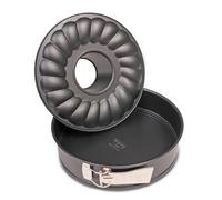 Dr. Oetker Molde desmontable clásico con base plana y tubular de 24 cm de diámetro, de chapa de acero de alta calidad con revestimiento antiadherente sin PFAS, resistencia al calor hasta 230 °C