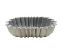Dr. Oetker Molde para bizcocho o tarta de forma ovalada y rizado en aluminio con revestimiento antiadherente resistente hasta 230ºC, con cinco años de garant., 26x15cm, 1ud.