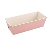 Dr. Oetker Molde Rectangular para Brownies y Bizcochos, Modern Baking Retro Design, Revestimiento Antiadherente Premium Bicolor Reforzado con Cerámica, 25 cm, Color: Rosa/Crema, 1 ud.