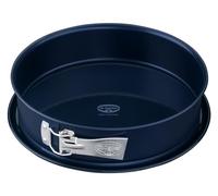 Dr. Oetker Molde repostería Horno Desmontable Redondo con Base antigoteo para Servir y Cierre hermético de Seguridad, Bas 28 cm, Azul