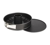 DR. OETKER TRADITION Molde Desmontable 26 cm de Doble Fondo para Molde Repostería, Rosco Desmontable, Molde Bizcocho Acero con Revestimiento Antiadherente, Color Negro, Molde Tarta, 1 Unidad