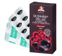 Dr. OHHIRA®Deluxe-100billion CFU- Probióticos Intestinales, Prebióticos y Postbióticos en OM-X®-5 Años de Fermentación de 12 Cultivos Bacterianos Vivos con 14 Frutas, Algas, Hongos (30 Cápsulas)