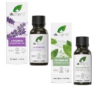 Dr. Organic Aceite de Lavanda 100% Puro 10 ml + Aceite de Menta 100% Puro 10 ml