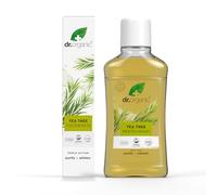 Dr Organic Dentífrico de Árbol de Té 100ml & Enjuague Bucal 500ml - Sin Alcohol, Natural, Mal Aliento & Encías Saludables, Sin Parabenos & SLS, Vegano